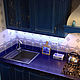 Кухня синия "Дельфиниум" массив, Комоды, Серпухов,  Фото №1
