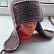  коричневая  Шапка-ушанка вязаная из шерсти. Шапка-ушанка. AccessoriesWool мягко и комфортно. Ярмарка Мастеров.  Фото №13