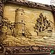 Панно на стену, панно из дерева Корабль и Маяк. Панно. Мастерская 'Light WOOD'. Ярмарка Мастеров.  Фото №4