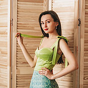 Одежда handmade. Livemaster - original item Dress made of cotton and jacquard with Baroque ornamentation. Handmade.