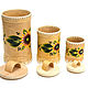 Order Set of painted tuesas ' Sunflowers'. For bulk products. SiberianBirchBark (lukoshko70). Livemaster. . Jars Фото №3