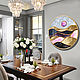 'Golden mountains ' interior round gold painting. Pictures. Art by Tanya Shest. Online shopping on My Livemaster.  Фото №2