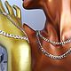 Серебряные цепи и браслеты панцирные, покрытие 999 пробы. Цепочка. ШикСеребра. Интернет-магазин Ярмарка Мастеров.  Фото №2