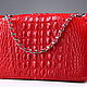 Women's shoulder bag made of Siamese crocodile leather IMA0555R1. Classic Bag. CrocShop. My Livemaster. Фото №4