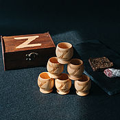 Сувениры и подарки handmade. Livemaster - original item Gift set glasses (stacks) of Siberian Cedar in a box. PK45. Handmade.