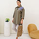 Khaki shirt with embroidery Linen with viscose. Blouses. NATALINI. My Livemaster. Фото №11