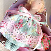 Сувениры и подарки handmade. Livemaster - original item Pink Giftbox with a handmade angel, a gift to a girl for 8mart. Handmade.