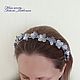 Band with flowers Hydrangea silver. Flowers in hair. Bezel. Headband. tanya-artfantasy. Online shopping on My Livemaster.  Фото №2