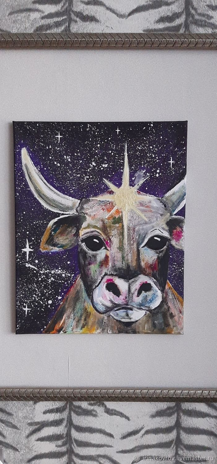  Painting on canvas. Star cow, Pictures, Kovrov,  Фото №1