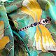 Batik scarf 'Solar dragonfly'. Scarves. OlgaPastukhovaArt. My Livemaster. Фото №6