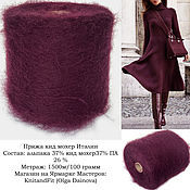 Yarn: Silk. Silk yarn of Italy. The color is bright pink