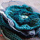 Knitted brooch 'Sea Wave' Boho brooch-transformer. Brooches. asmik (asmik). Online shopping on My Livemaster.  Фото №2