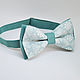 Tie Damascus NUYS / mint butterfly tie pattern. Ties. Respect Accessories. Online shopping on My Livemaster.  Фото №2