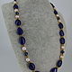 Order Pearl beads with lapis lazuli 'Elegy'. Magic box. Livemaster. . Necklace Фото №3