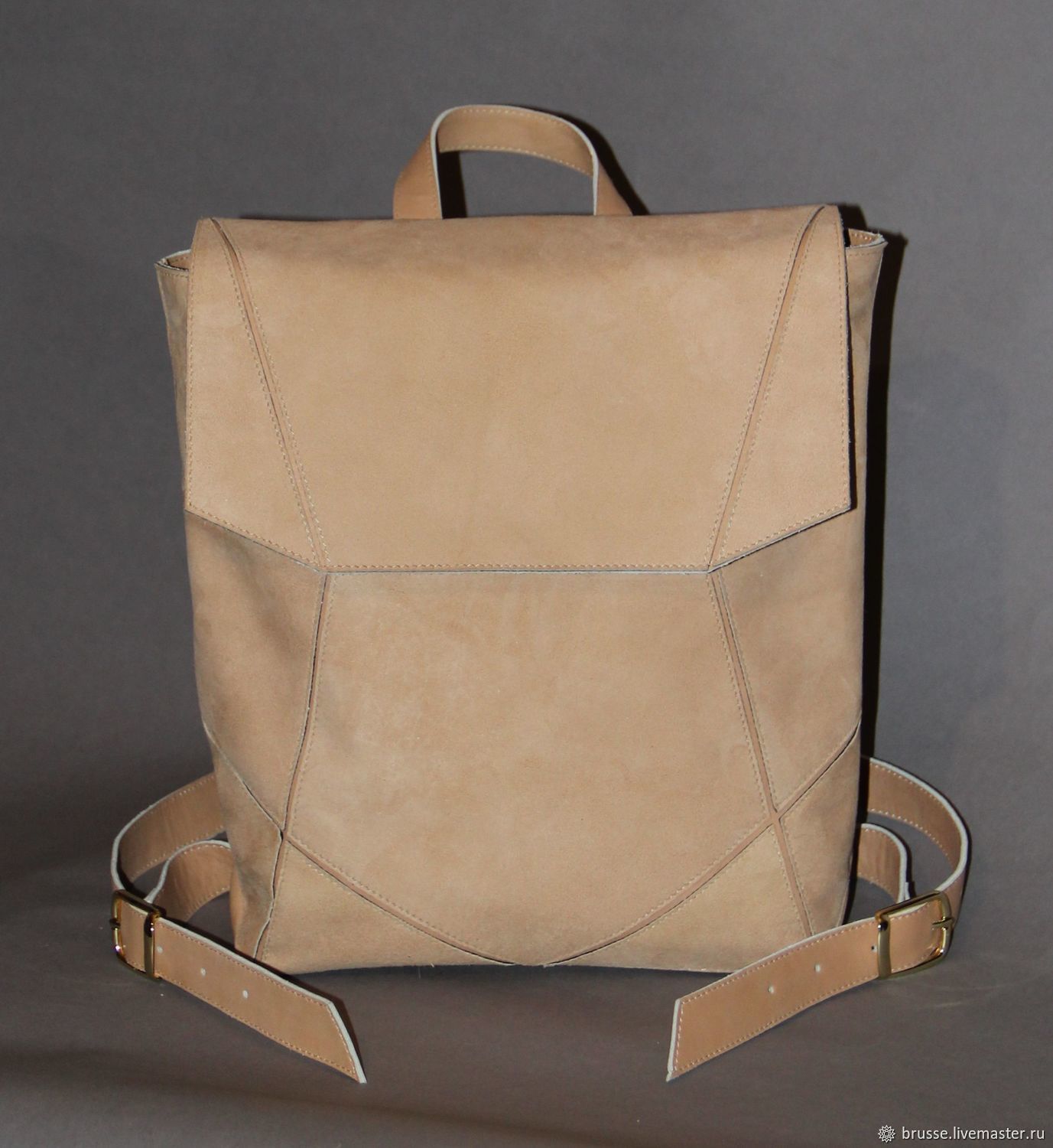 Backpack made of genuine leather and suede, Backpacks, St. Petersburg,  Фото №1