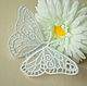 Brooch Butterfly White, Brooches, Samara,  Фото №1