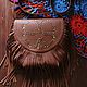 Bag genuine leather 'Clover. With fringe', Classic Bag, St. Petersburg,  Фото №1