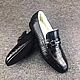 Men's loafers with fur, genuine crocodile leather, in black!. Loafers. SHOES&BAGS. My Livemaster. Фото №4
