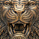 Angry Lion sculpture animal head portrait, bronze imitation. Sculpture. VoronFab Sculpture workshop. Online shopping on My Livemaster.  Фото №2