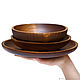Dining set of wooden plates 3 pcs. made of fir. TN36. Plates. ART OF SIBERIA. Online shopping on My Livemaster.  Фото №2
