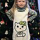 Белое вязаное платье-сарафан на девочку "Котёнок Пегги". Платья. Mari Skill - вяжу для Вас. Интернет-магазин Ярмарка Мастеров.  Фото №2