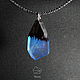 'Starry sky' - the pendant is made of black hornbeam and resin, Pendants, Mikhailovka,  Фото №1