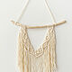 Панно макраме бежевого цвета. Панно макраме. Love.macrame.decor. Интернет-магазин Ярмарка Мастеров.  Фото №2