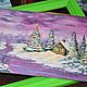 Picture miniature Christmas tree, Pink evening, 20h15, oil. Pictures. Valeria. My Livemaster. Фото №6