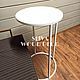 Кофейный столик лофт ROUND Iron. Столы. SLIVA wood deco. Интернет-магазин Ярмарка Мастеров.  Фото №2