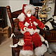 Santa Claus author's articulated doll 13,5 cm, Ball-jointed doll, Kameshkovo,  Фото №1