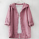 Dusty pink cardigan jacket made of 100% linen. Jackets. LINEN & SILVER ( LEN i SEREBRO ). Интернет-магазин Ярмарка Мастеров.  Фото №2