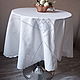 Round linen tablecloth d. .140 cm. 4 cubans (napkins optional). Tablecloths. flax&lace. Online shopping on My Livemaster.  Фото №2