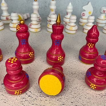 Активный отдых и развлечения ручной работы. Ярмарка Мастеров - ручная работа Шахматные фигуры детские , из дерева ( без доски). Handmade.