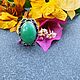 Кольцо с хризопразом. Кольца. Vadjra-jewelry. Интернет-магазин Ярмарка Мастеров.  Фото №2