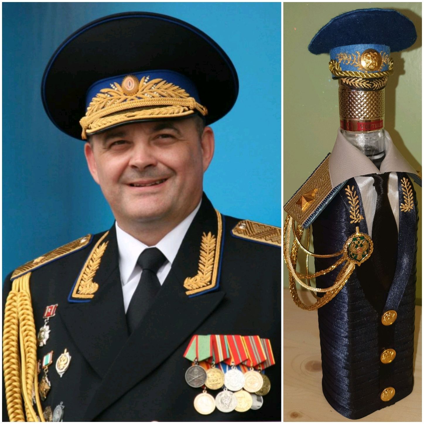 Генерал-майор погрануправления ФСБ-бутылка в военной форме в интернет-магазине Ярмарка Мастеров по цене 1700 ₽ – KPB7ARU