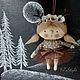 Оленёнок Кукла интерьерная Игрушка на Елку. Куклы и пупсы. Fetastyle (Татьяна). Интернет-магазин Ярмарка Мастеров.  Фото №2