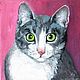 Painting cat Portrait of a cat Portrait by photo Oil on Canvas. Pictures. matryoshka (azaart). My Livemaster. Фото №5