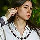 Серьги "Серебряная сакура". Серьги классические. Пёстрая россыпь. Ярмарка Мастеров.  Фото №5