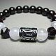 Bracelet with the rune Evaz, with garnet, white quartz. Bead bracelet. Beautiful gifts for the good people (Alura-lights). My Livemaster. Фото №6