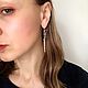 Silver earrings, natural stones: garnet, silver earrings. Earrings. Natali Batalova. My Livemaster. Фото №6