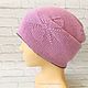 Women's beanie hat made of Merino wool. Caps. Needlework Elena Karpachova. My Livemaster. Фото №4