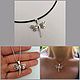 Silver dragonfly pendant 3. Decoration for summer. Decoration on the neck, Pendant, Turin,  Фото №1