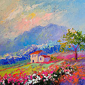 Картина "Тропический Цветок" картина маслом на холсте