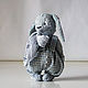 Заказать Зайка тедди серый Малыш. Handsewing.toys (Ирина). Ярмарка Мастеров. . Тедди Зверята Фото №3
