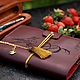 Leather burgundy A5 notebook with pockets. Diaries. KullikovCraft. My Livemaster. Фото №4