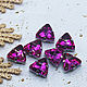 Rhinestones 12 mm Bright pink in a triangle frame, Rhinestones, Solikamsk,  Фото №1