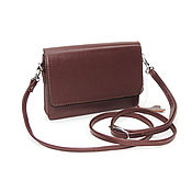 Сумки и аксессуары handmade. Livemaster - original item Crossbody bag: Women`s leather chestnut handbag. Handmade.