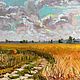 Order Oil painting 'Russian field'. Fine Art for Joy. Livemaster. . Pictures Фото №3