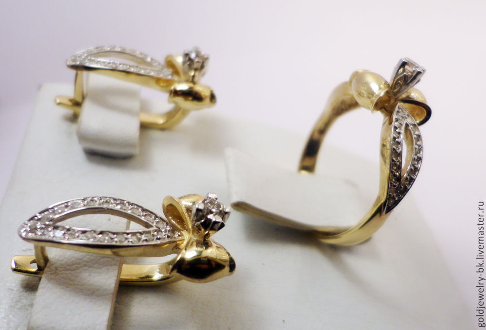 Золотые наборы серьги кольцо