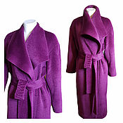 Одежда handmade. Livemaster - original item Cashmere coat with a belt with a large collar 
